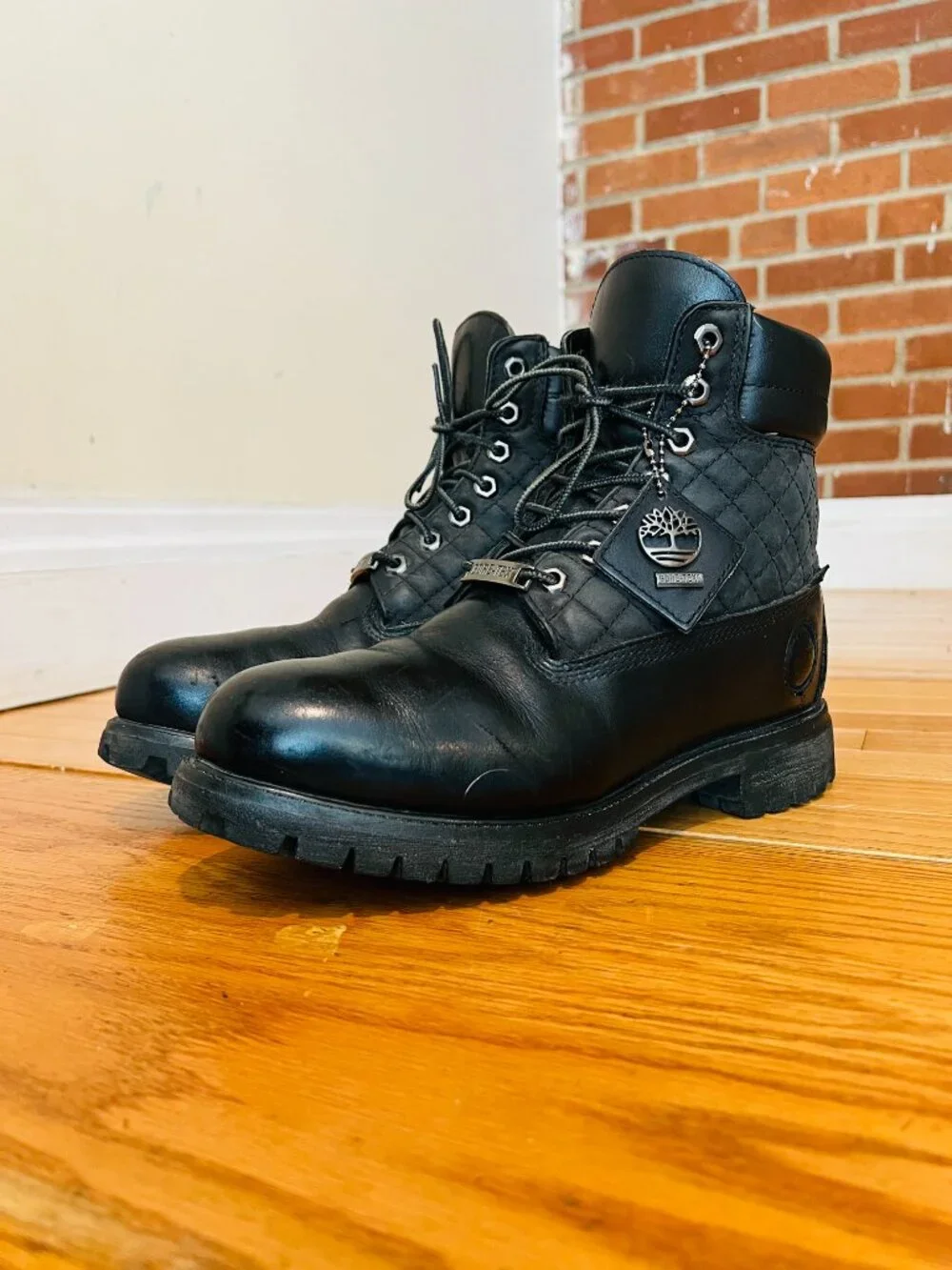 Vintage 90s Timberland x Goretex Mens Boots Sz 9.5 Leather Black